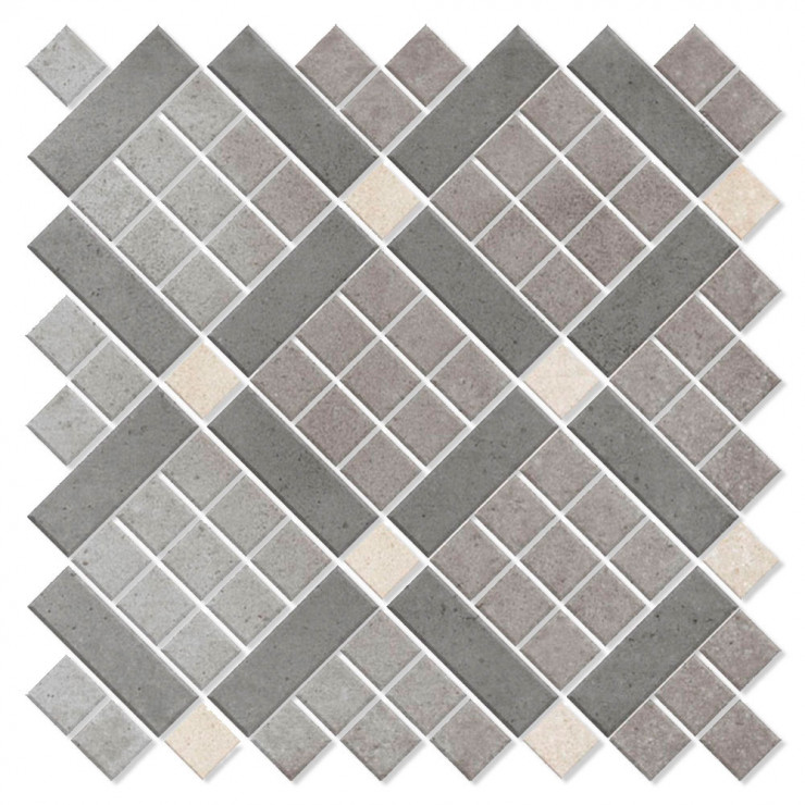 Mosaik Klinker Oristan Beige-Grå Mat 30x30 cm-0